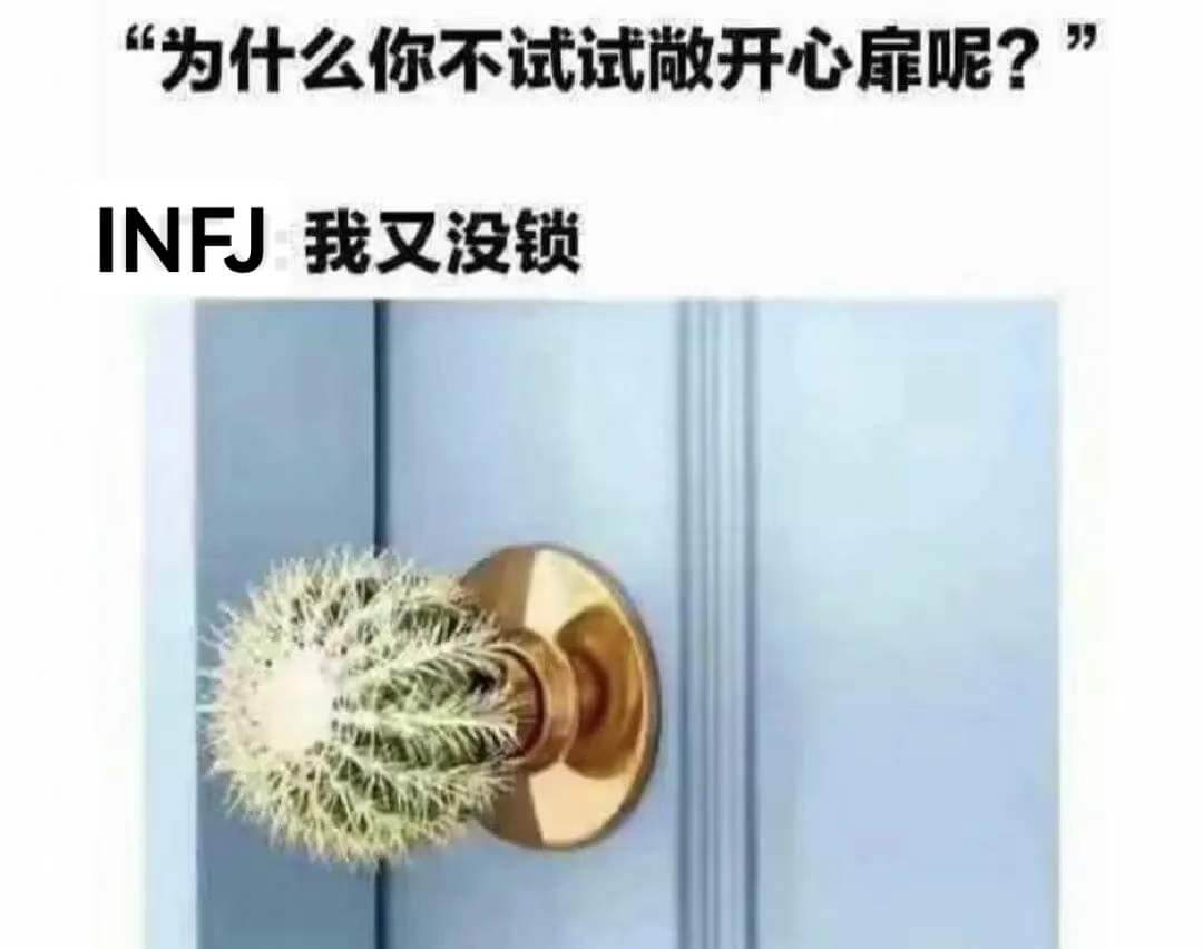 为什么你不试试敲开心扉呢？INFJ，我又没锁。
