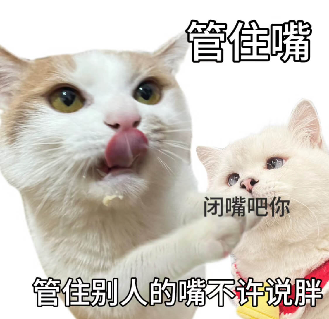 管住嘴闭嘴吧你管住别人的嘴不许说胖