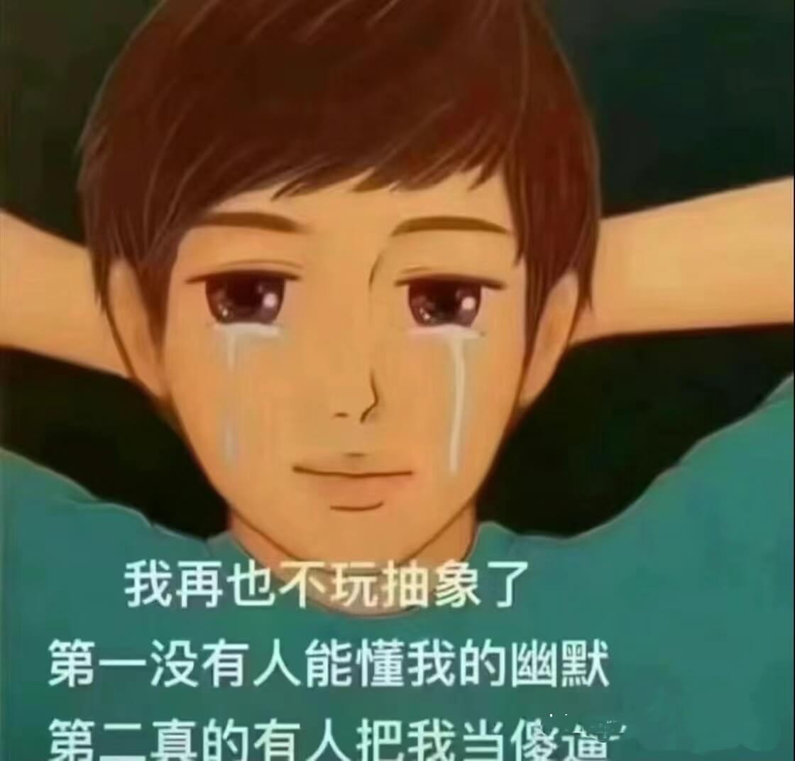 我再也不玩抽象了第一没有人能懂我的幽默第一直真的有人把我当傻