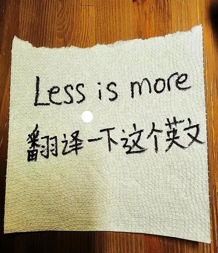 Lessismore翻译一下这个英文