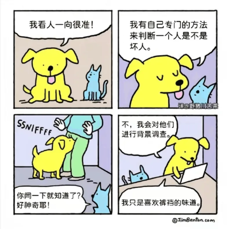 我看人一向很准！我有自己专门的方法来判断一个人是不是坏人。译