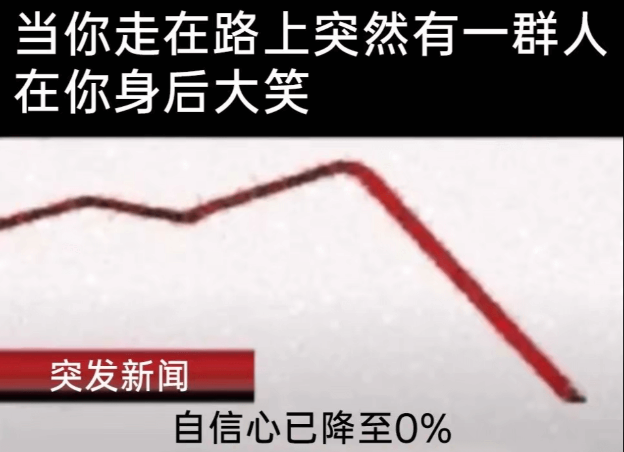 当你走在路上突然有一群人在你身后大笑突发新闻自信心已降至0%