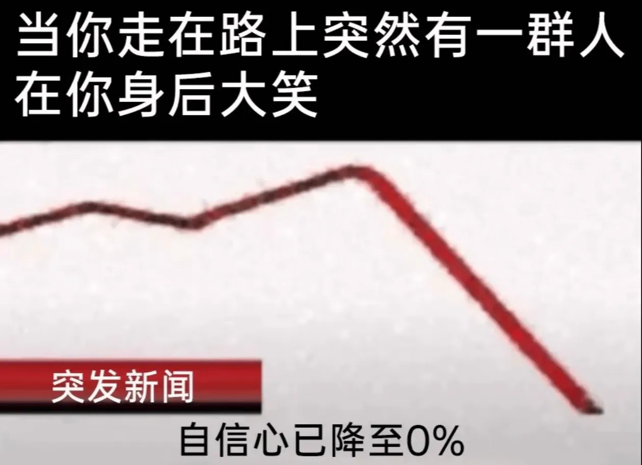 当你走在路上突然有一群人在你身后大笑突发新闻自信心已降至0%