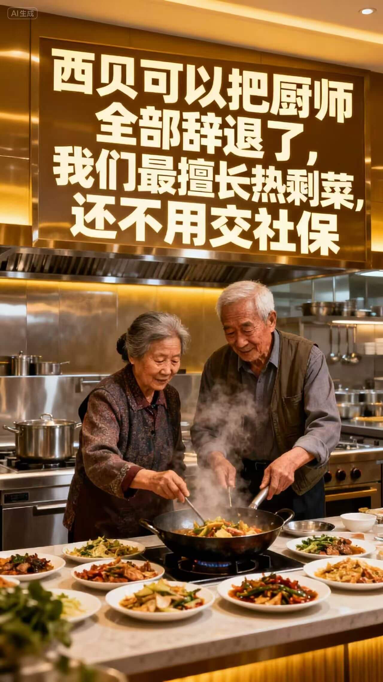 AI生成西贝可以把厨师全部辞退了我们最擅长热剩饭菜还不用交社