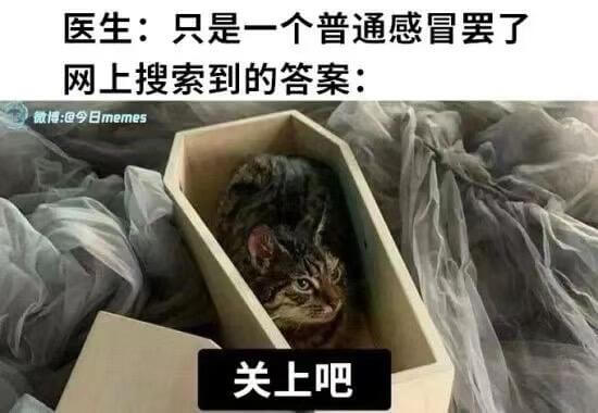 医生：只是一个普通感冒罢了网上搜索到的答案：微博：今日mem