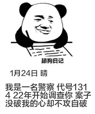 舔狗日记1月24日晴我是一名警察，代号131。422年开始调