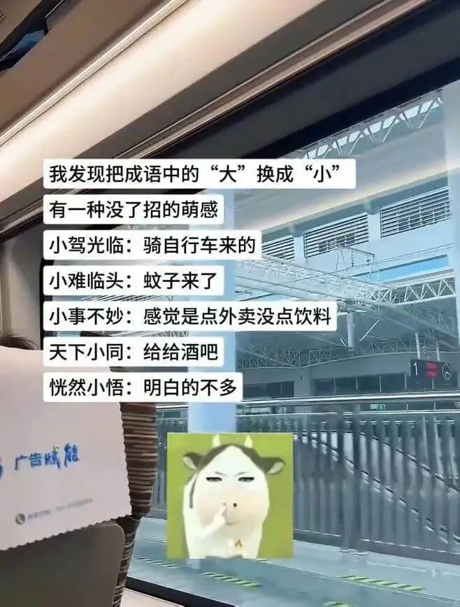 我发现把成语中的“大”换成“小”，有一种没了招的萌感。小驾光