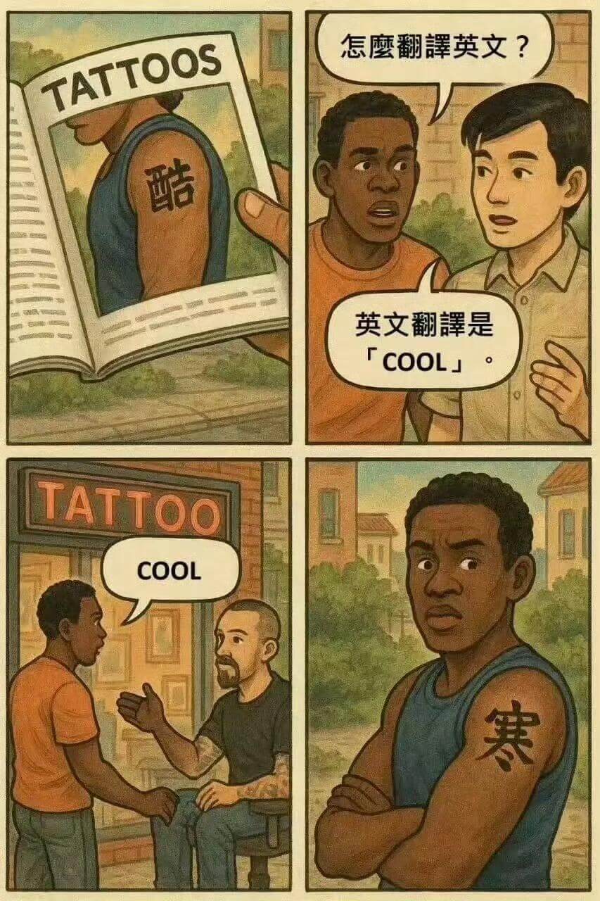 怎鹰翻计英文？TATTOOSTATTOO酷COOLCOOLJ