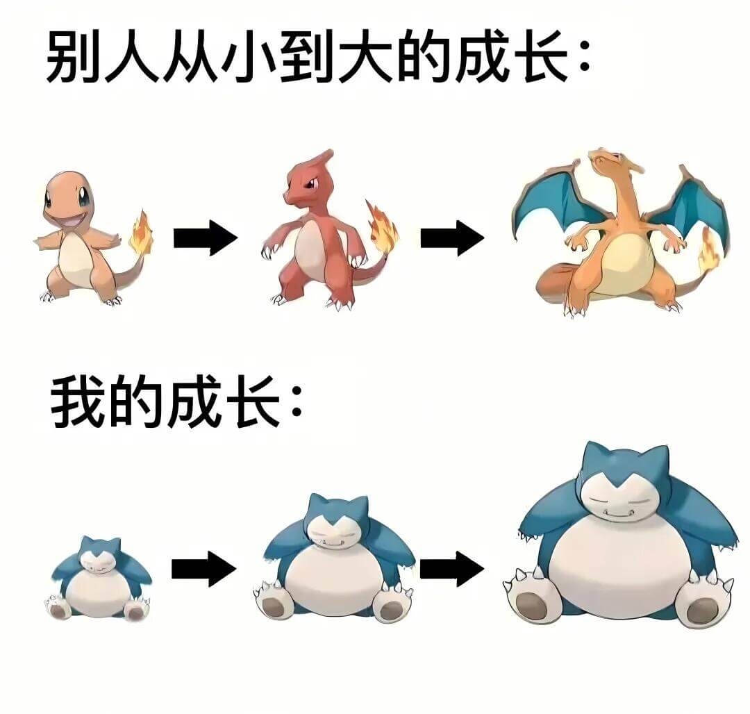 别人从小到大的成长：我的成长：