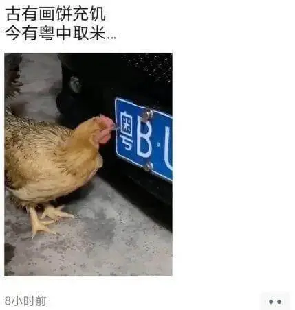 古有画饼充饥今有粤中取米…粤号B·