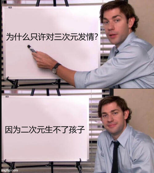 为什么只许对三次元发情？因为二次元生不了孩子