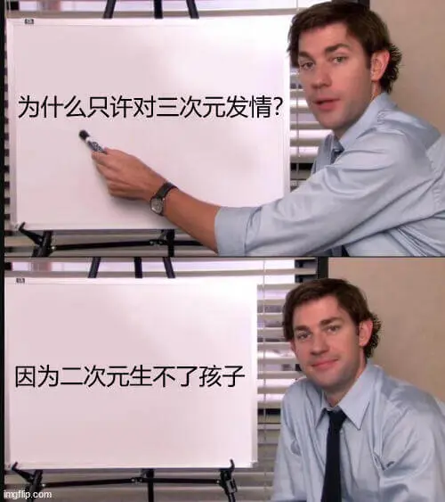 为什么只许对三次元发情？因为二次元生不了孩子