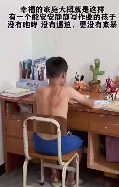 幸福的家庭大概就是这样，有一个能安安静静写作业的孩子，没有咆