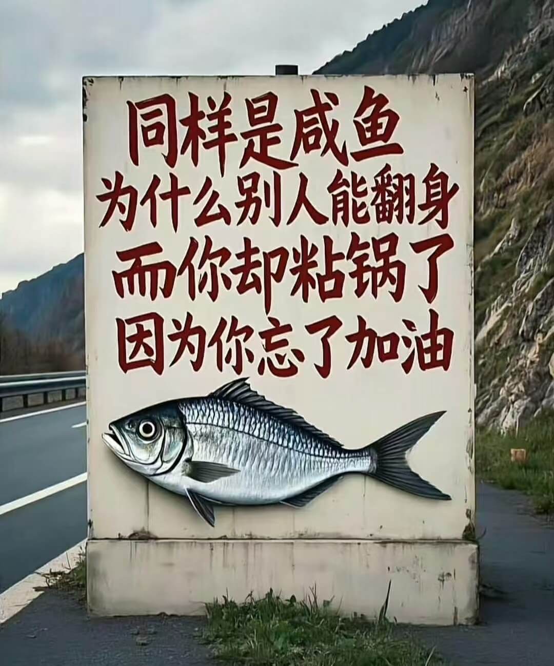 同样是咸鱼为什么别人能翻身，而你却粘锅了？因为你忘了加油。