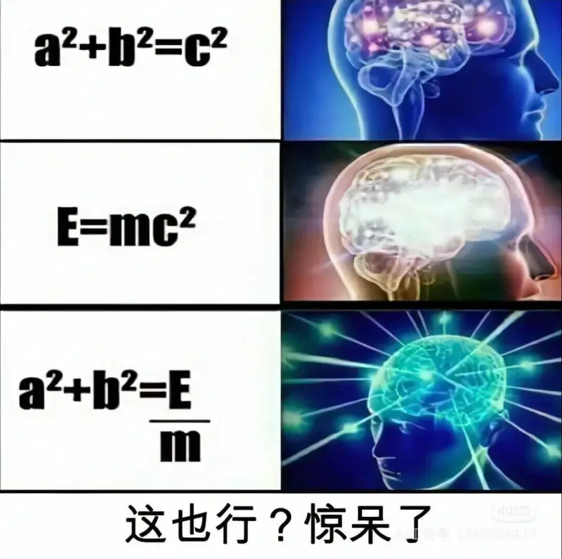 $$a^{2}+b^{2}=c^{2}$$$$E=mc^2$
