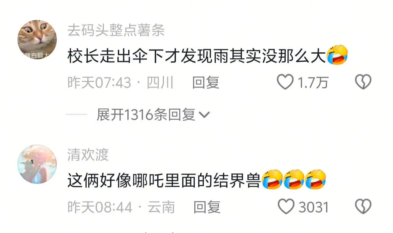 去码头整点薯条校长走出伞下才发现雨其实没那么大昨天07:43