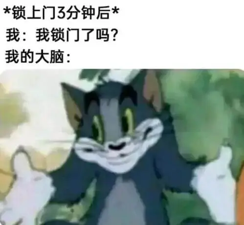 *锁上门3分钟后*我:我锁门了吗?我的大脑: