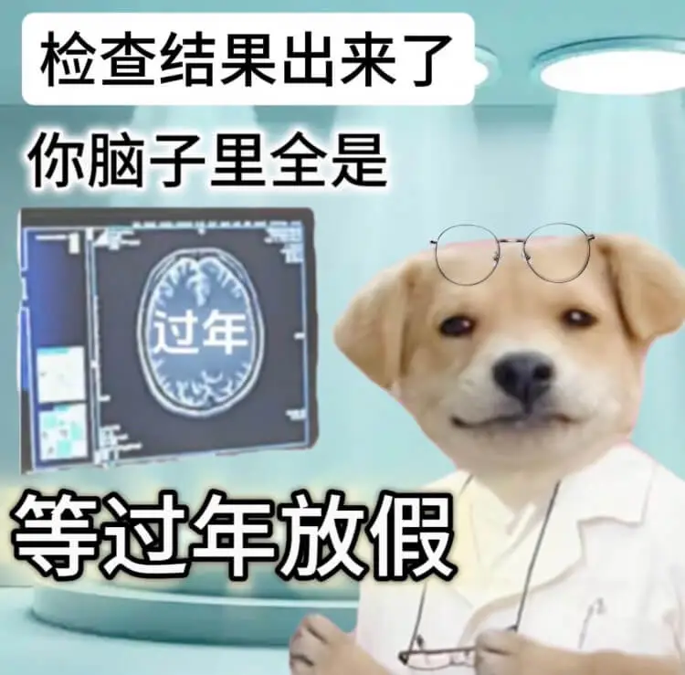 检查结果出来了你脑子里全是过年，等过年放假。