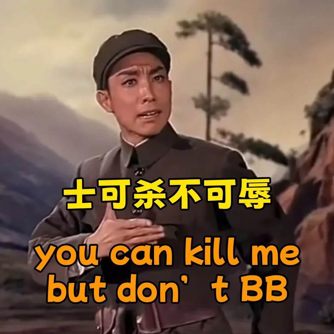 士可杀不可辱killmeyoucanbutdont(注:将d