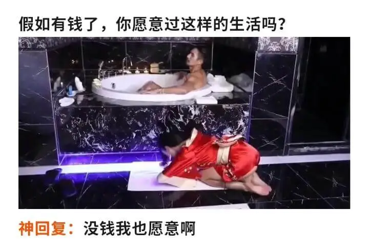 假如有钱了，你愿意过这样的生活吗？神回复：没钱我也愿意啊