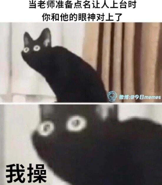 当老师准备点名让人上台时，你和他的眼神对上了我操
