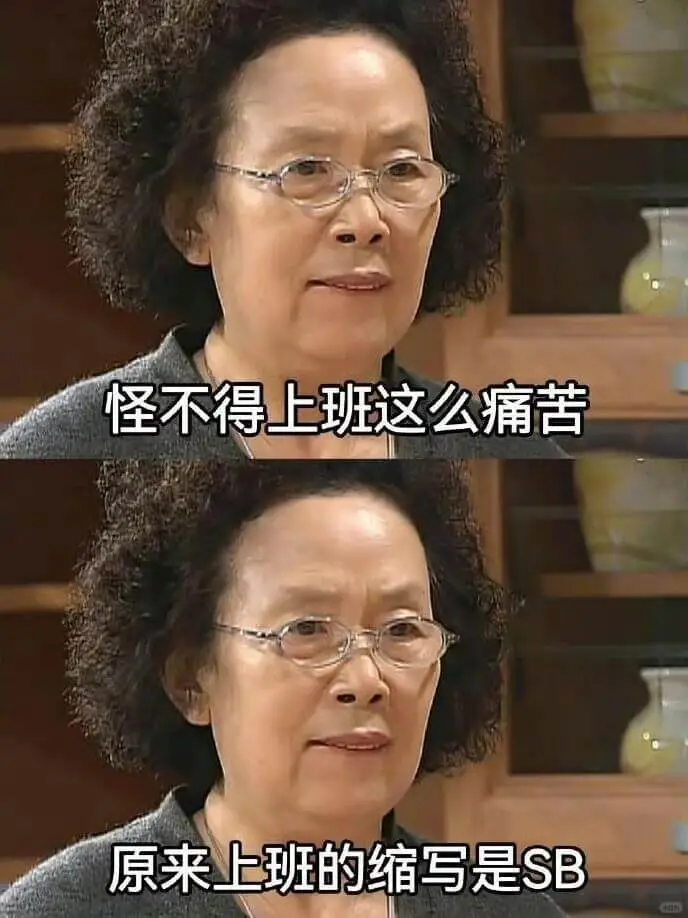 怪不得上班这么痛苦原来上班的缩写是SB