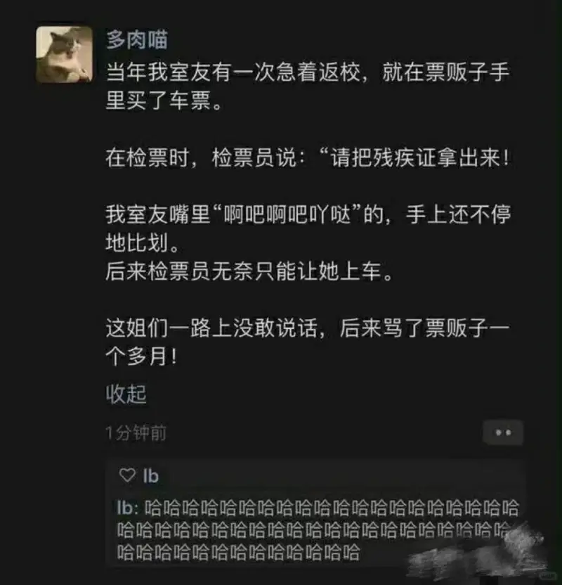 多肉喵当年我室友有一次急着返校，就在票贩子手里买了车票。在检