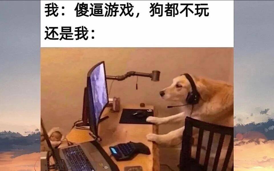 我：傻逼游戏，狗都不玩。还是我：