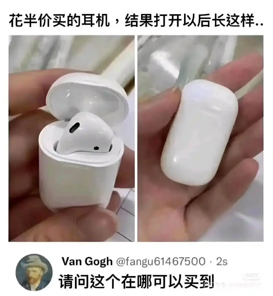 花半价买的耳机，结果打开以后长这样.VanGogh@fang