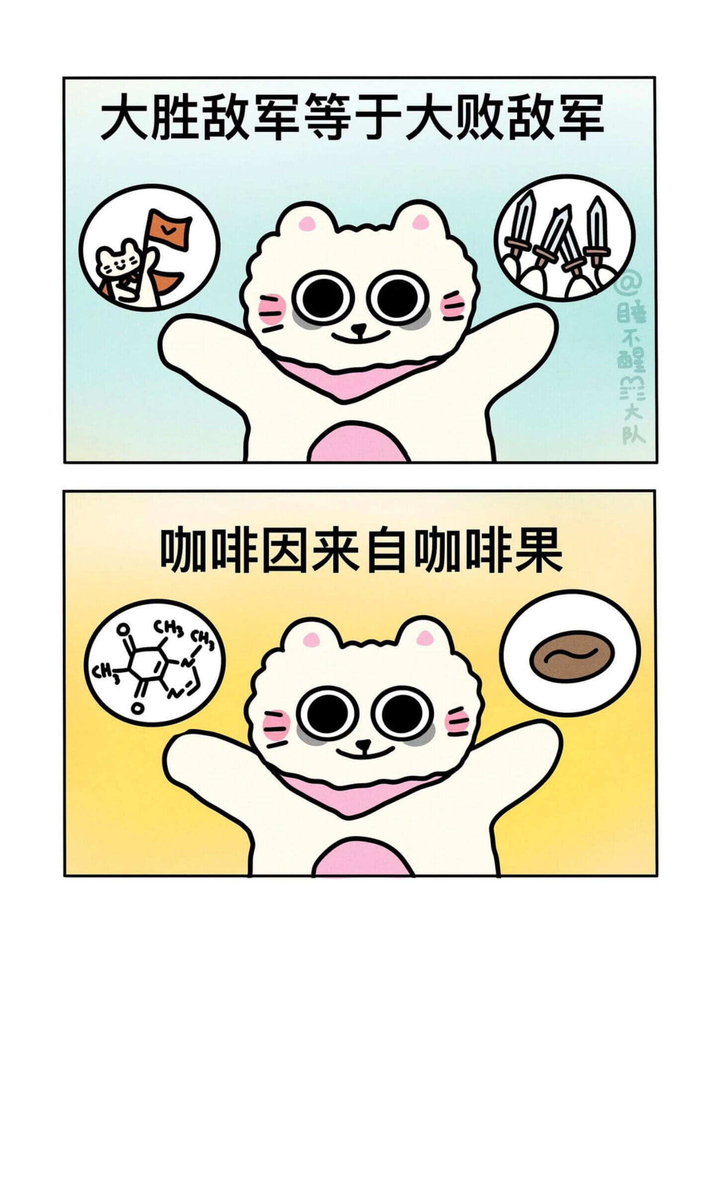 大胜敌军等于大败敌军旺不醒大队咖啡因来自咖啡果