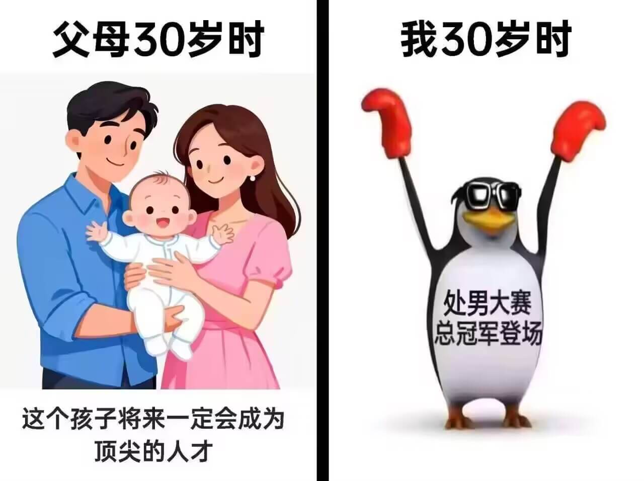 父母30岁时我30岁时处男大赛总冠军登场这个孩子将来一定会成