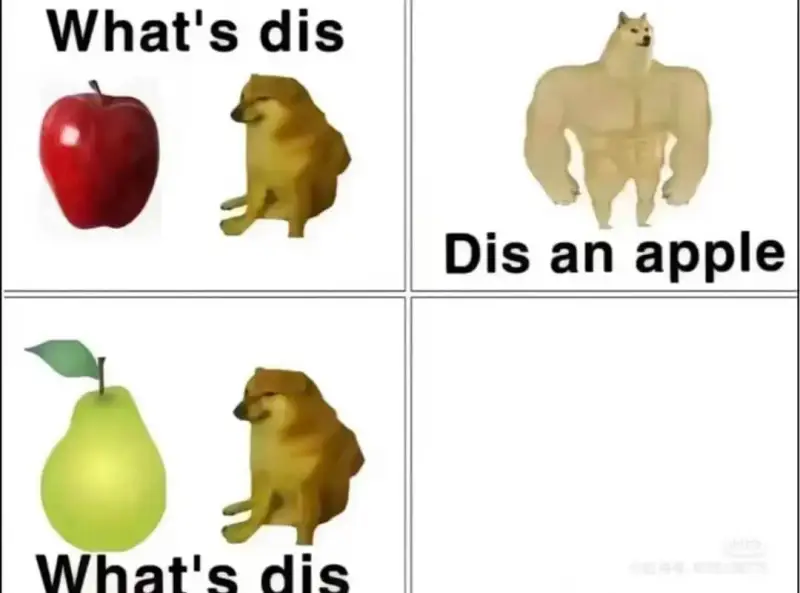 Whatsthis?Thisisanapple.Whatst