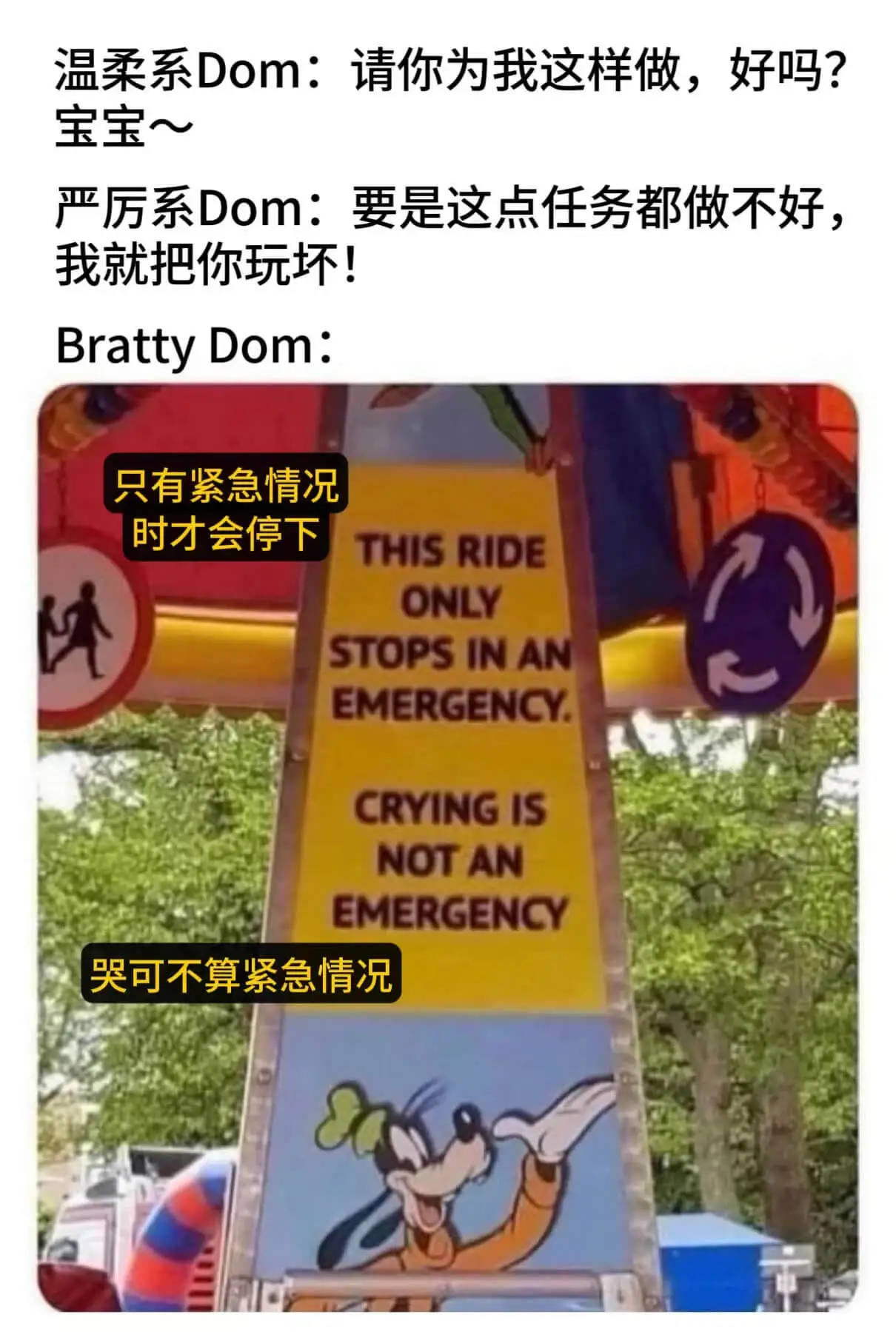 温柔系Dom:请你为我这样做,好吗?宝宝~严厉系Dom:要是
