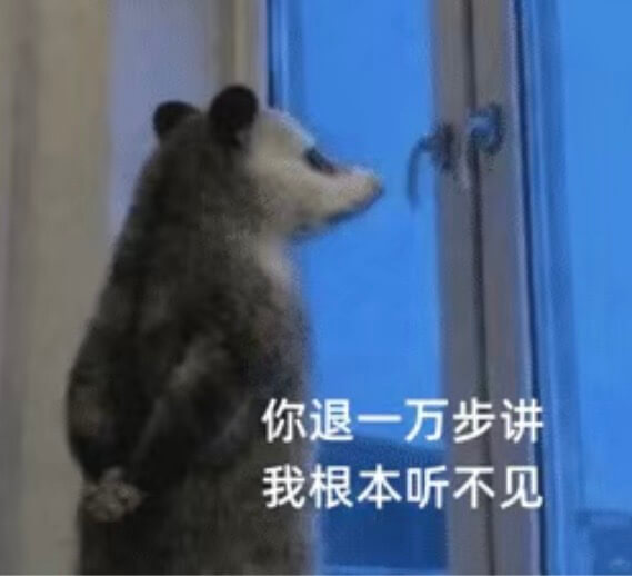 你退一万步讲，我根本听不见。