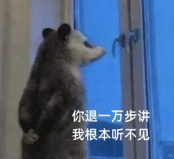 你退一万步讲，我根本听不见。