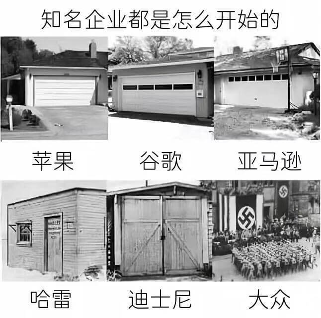 知名企业都是怎么开始的苹果谷歌亚马逊哈雷迪士尼大众