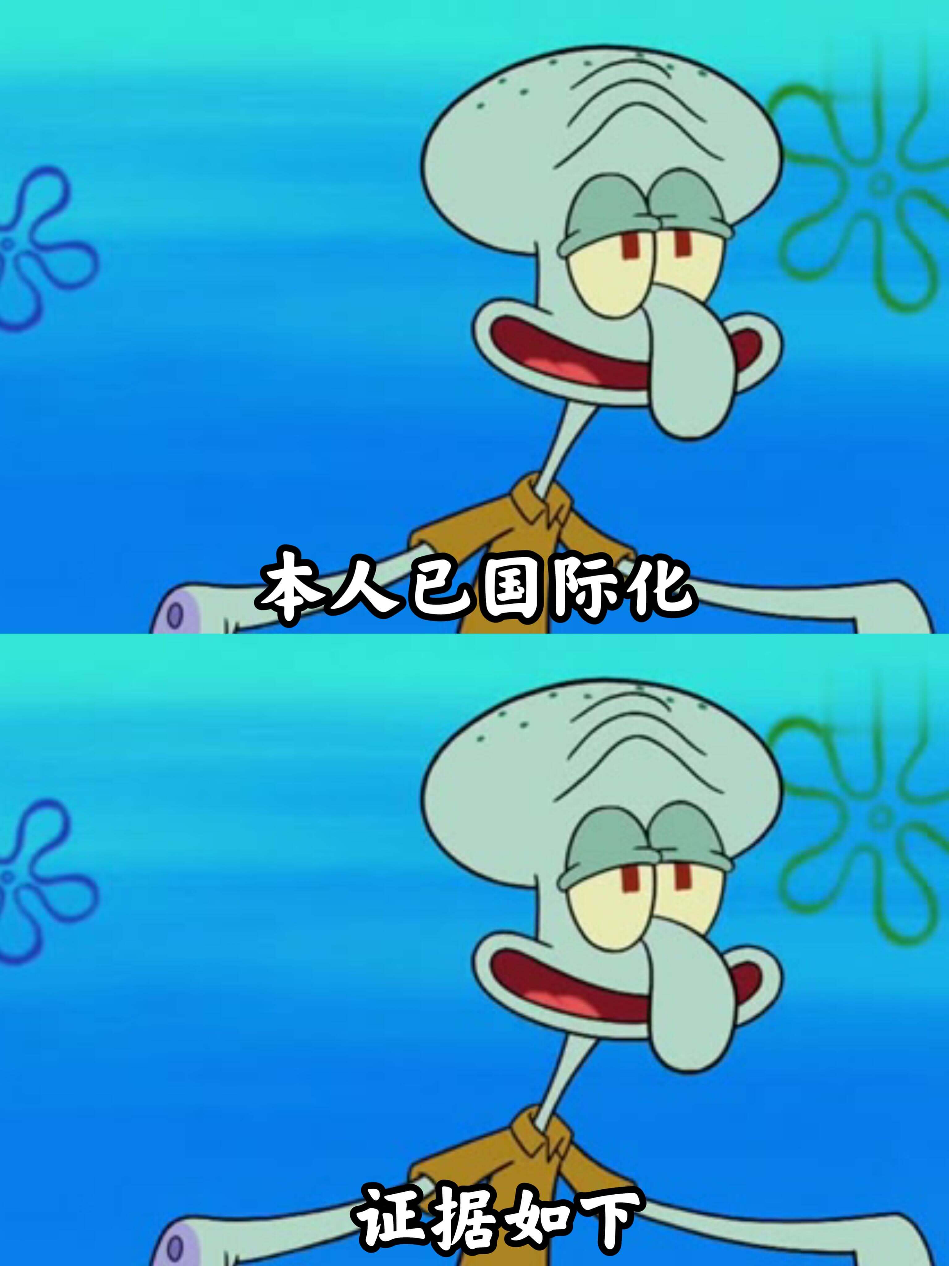 本人已国际化证据如下