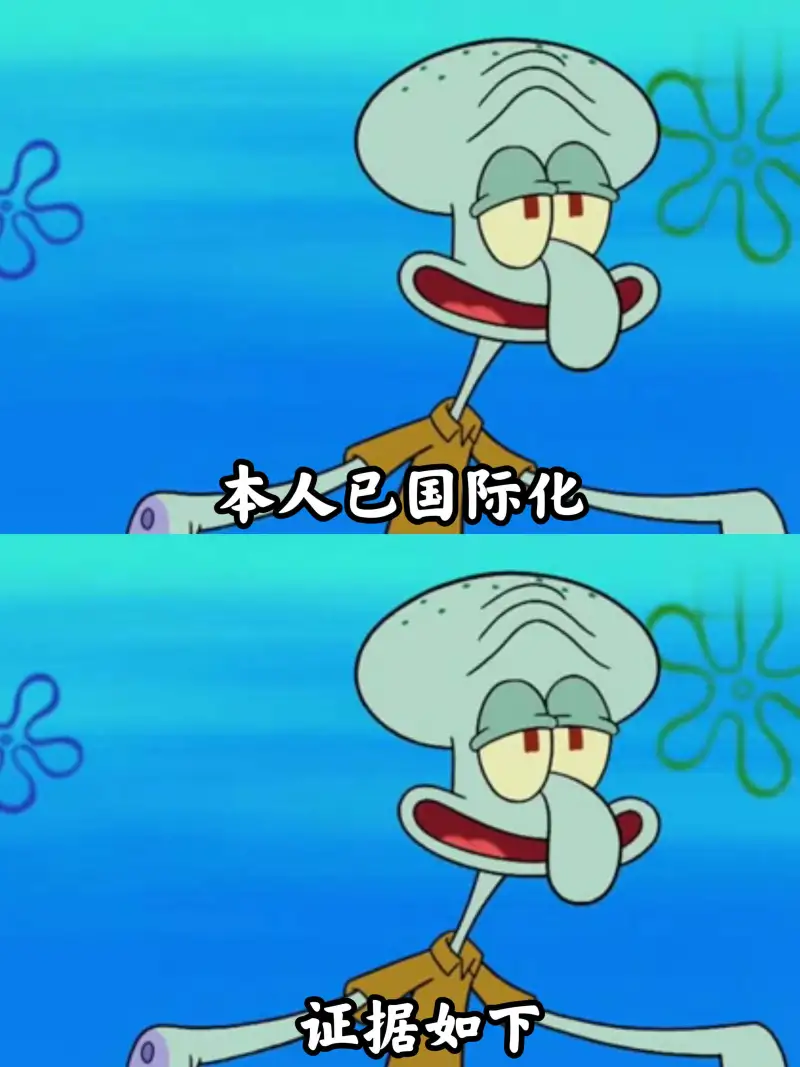 本人已国际化证据如下