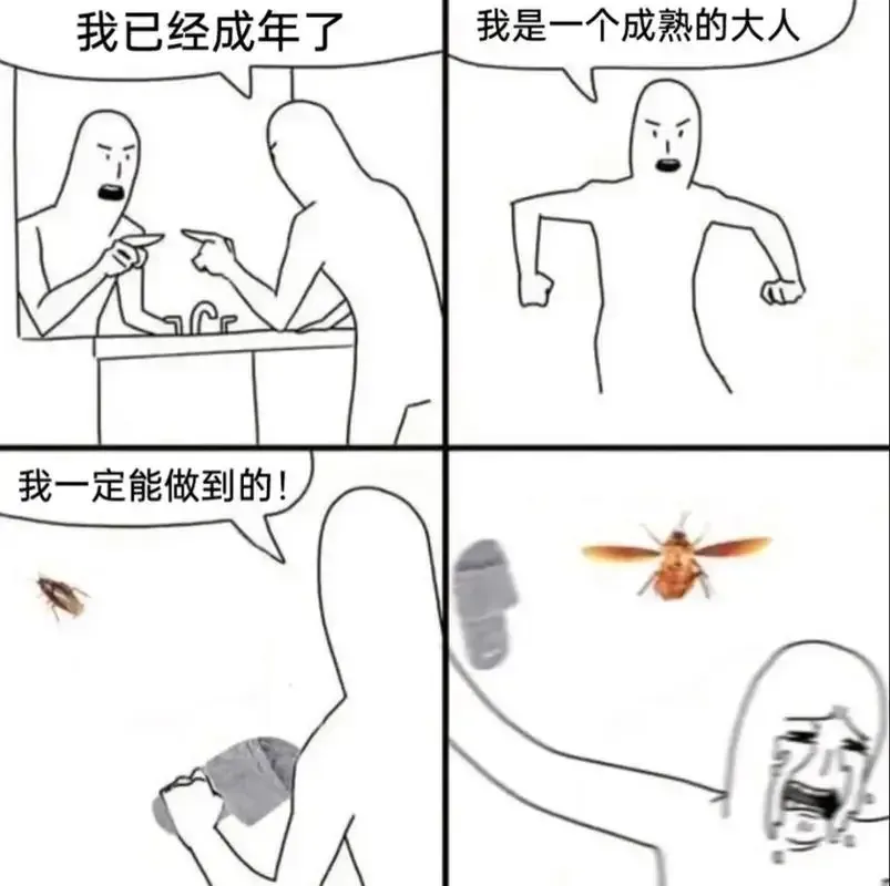 我是一个成熟的大人，已经成年了，一定能做到的！