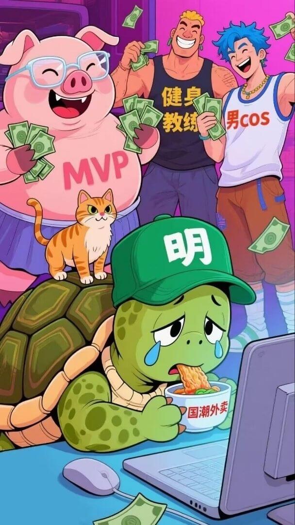 健身教练男cosMVP明国潮外卖