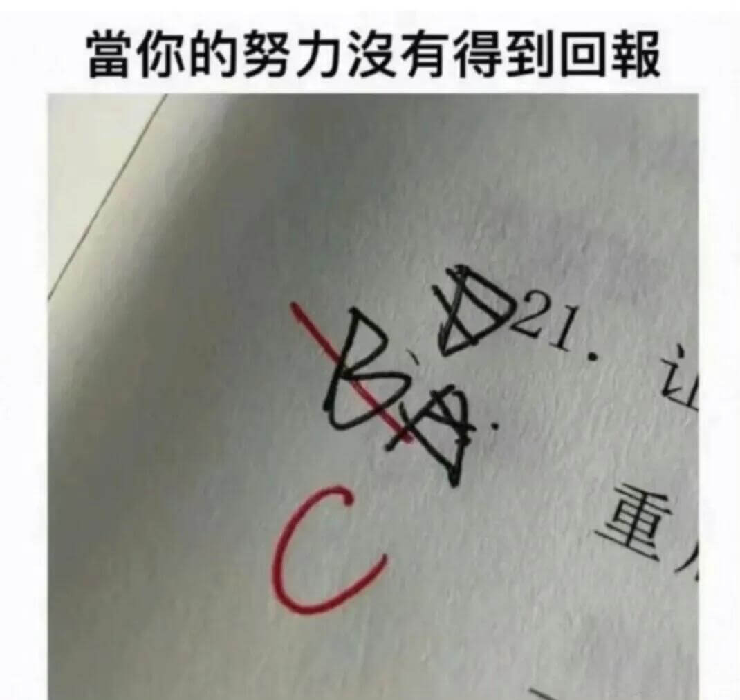当你的努力没有得到回报