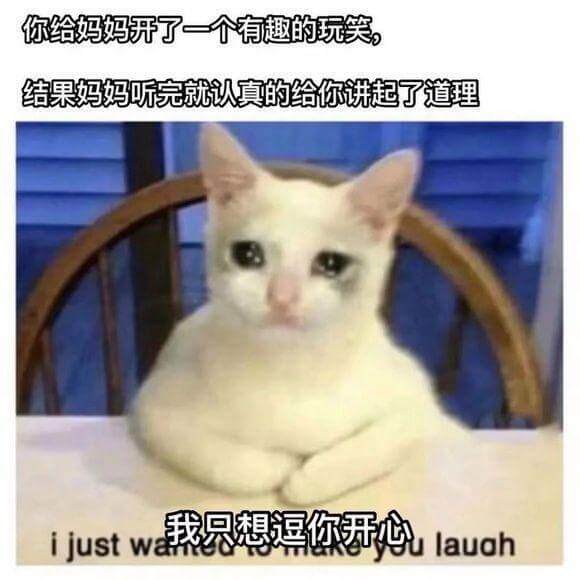 你给妈妈开了一个有趣的玩笑，结果妈妈听完就认真的给你讲起了道
