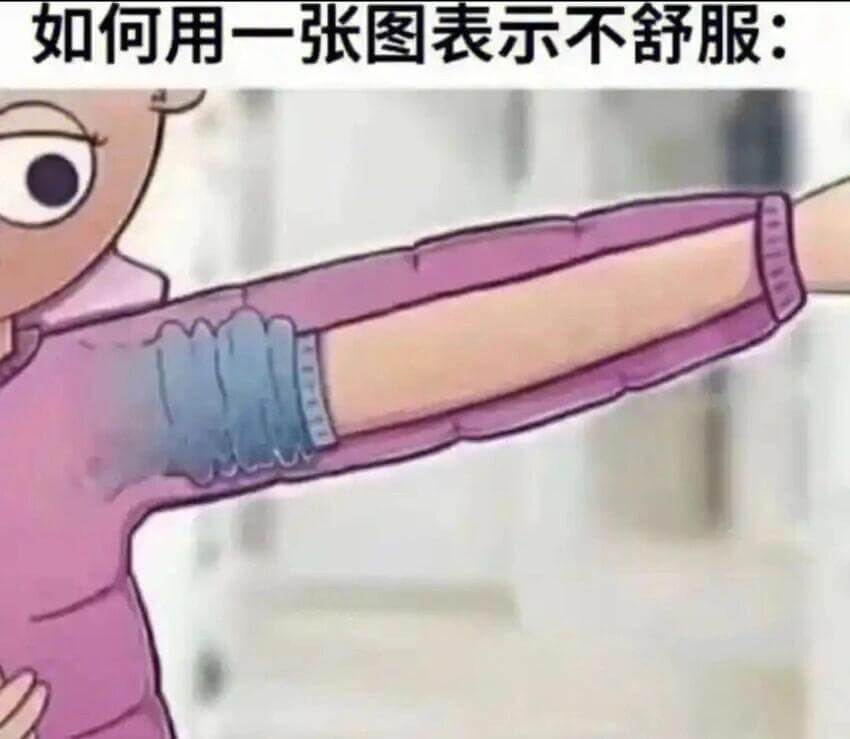 如何用一张图表示不舒服：