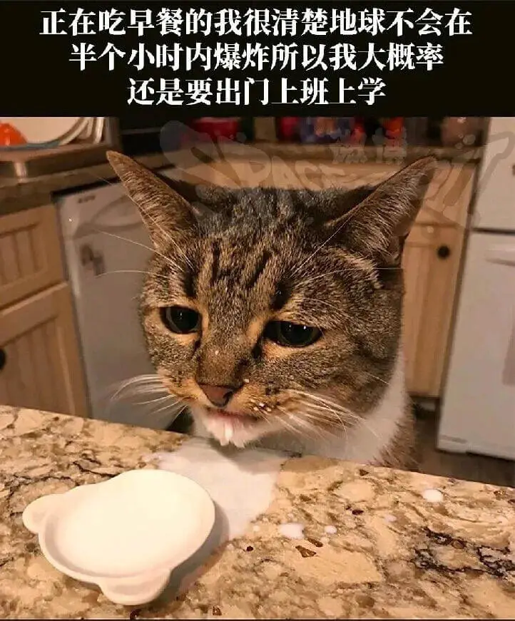 正在吃早餐的我很清楚地球不会在半个小时内爆炸，所以我大概率还