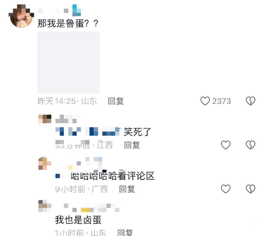 那我是鲁蛋??昨天14:25·山东回复2373笑死了刀计前·