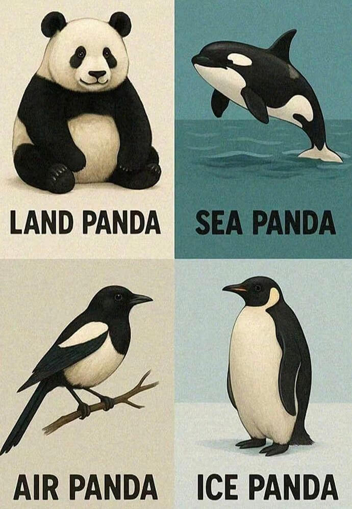 LANDPANDASEAPANDAAIRPANDAICEPA