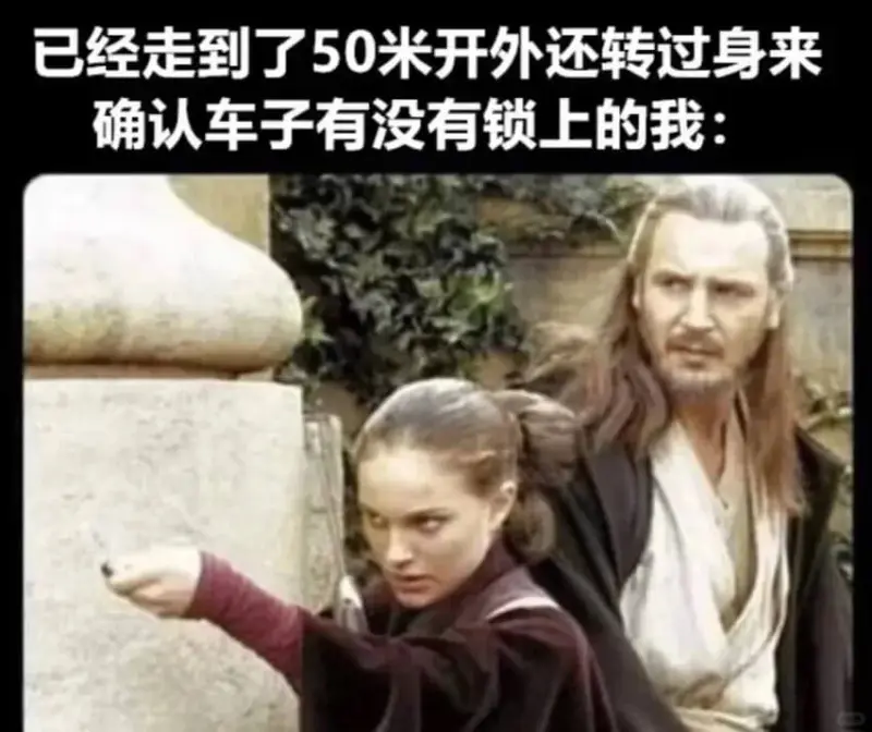 已经走到了50米开外还转过身来确认车子有没有锁上的我: