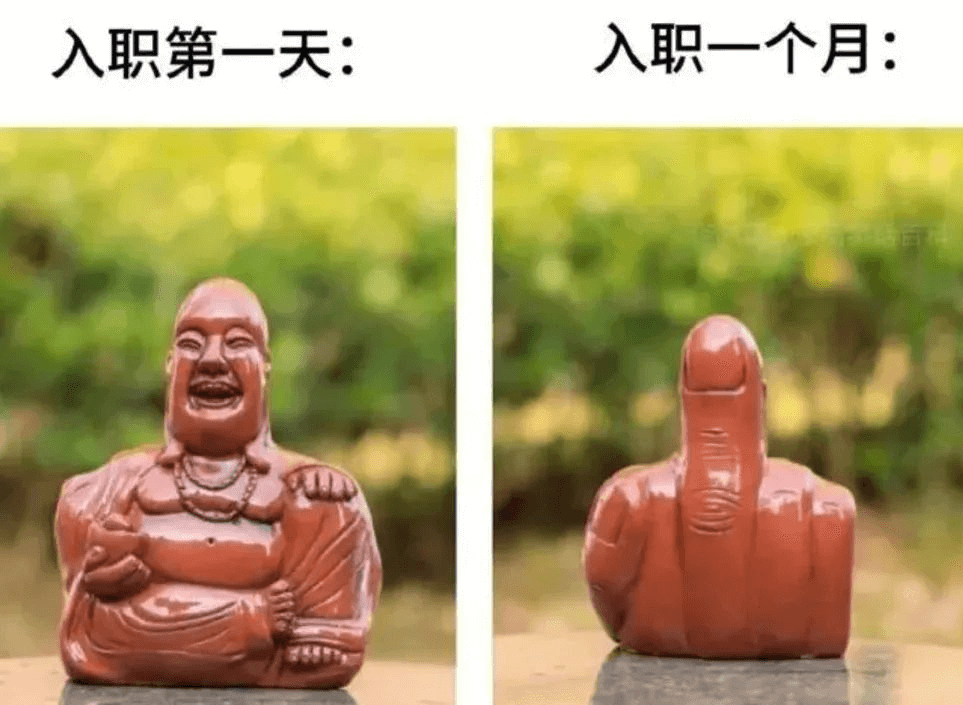 入职第一天：入职一个月：