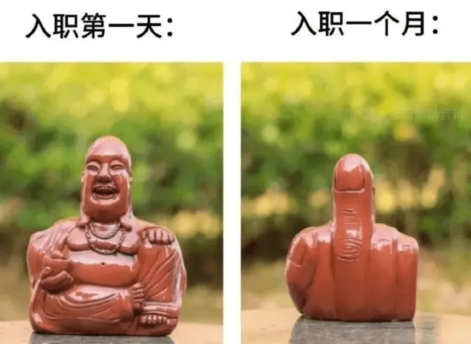 入职第一天：入职一个月：