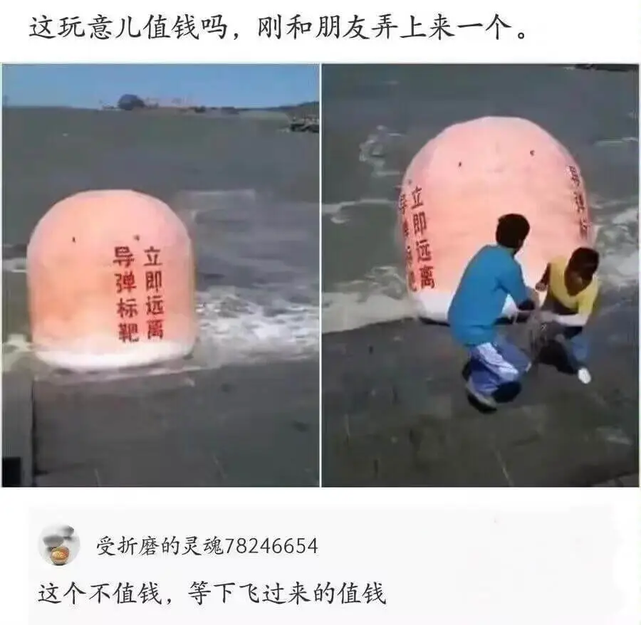 这玩意儿值钱吗，刚和朋友弄上来一个。立即运离导弹标立即远离受